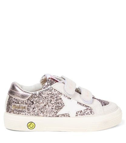 May School glitter and suede sneakers