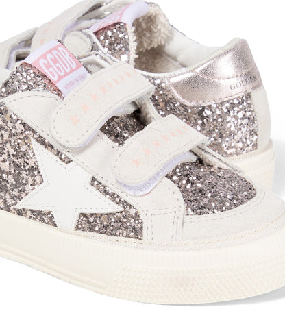 May School glitter and suede sneakers