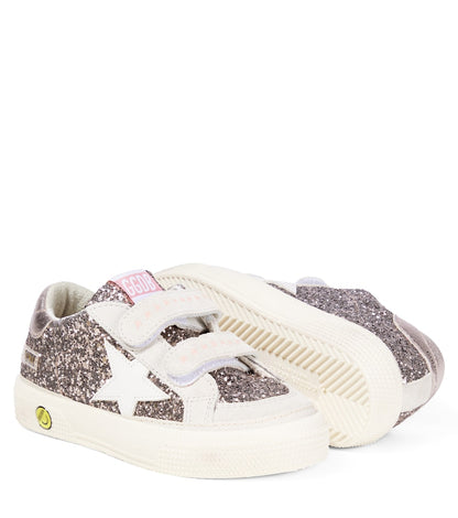 May School glitter and suede sneakers