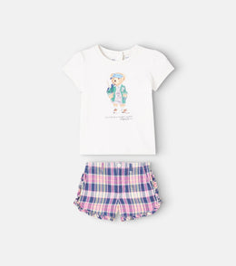 Baby Polo Bear cotton T-shirt and shorts set