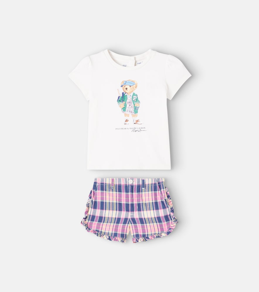 Baby Polo Bear cotton T-shirt and shorts set