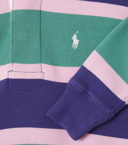 Striped cotton polo shirt