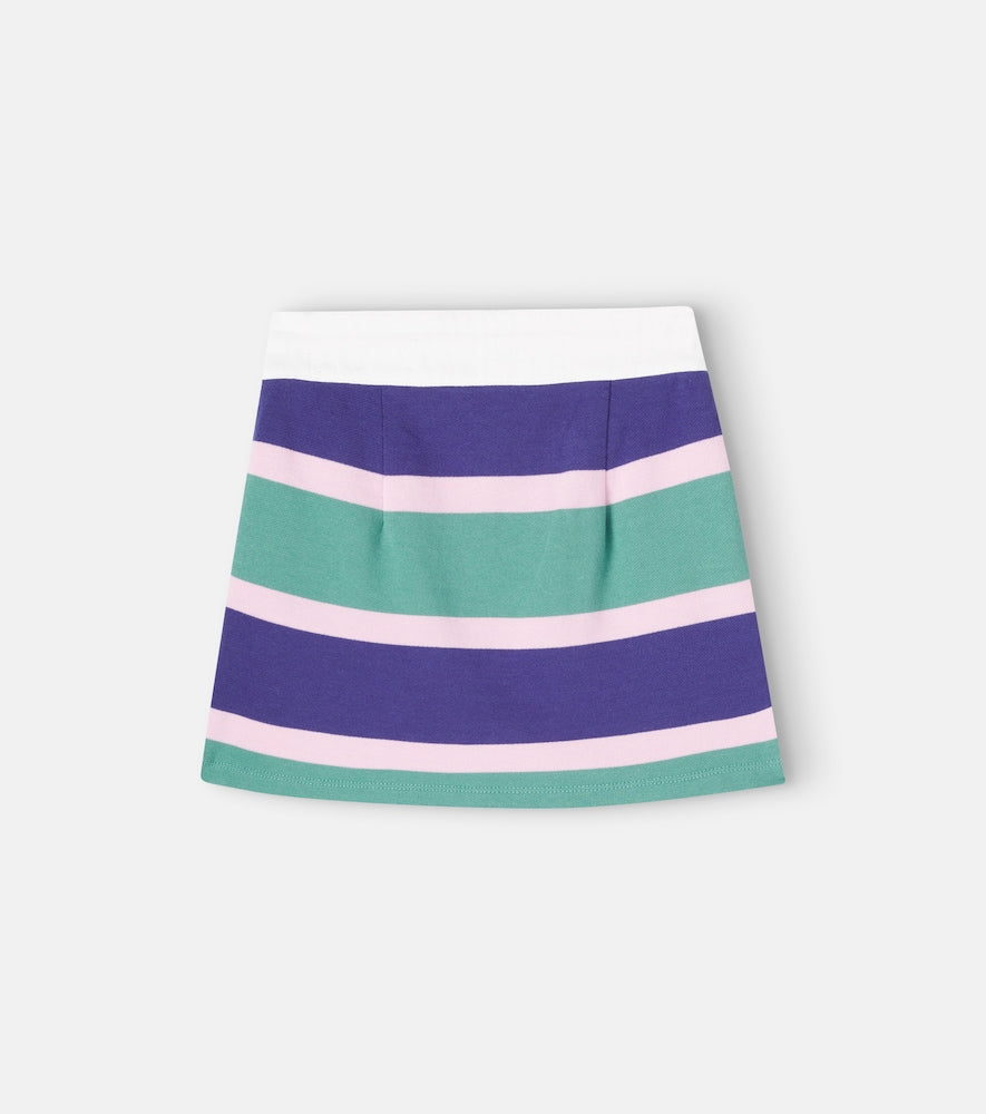 Striped cotton skirt