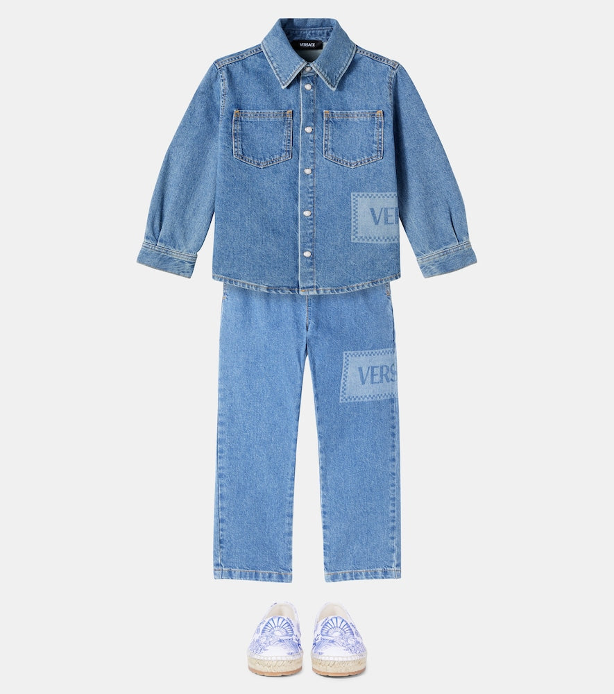 Logo denim shirt