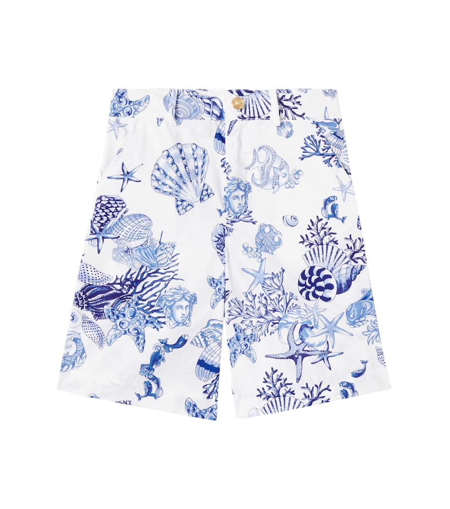 Coral Theatre cotton poplin shorts