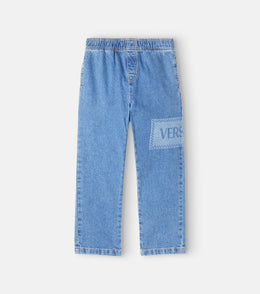 Logo straight jeans