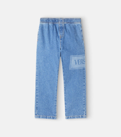 Logo straight jeans