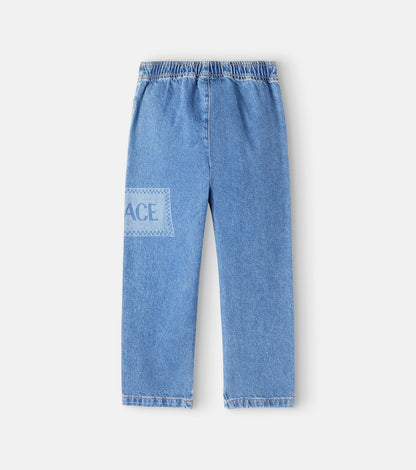 Logo straight jeans