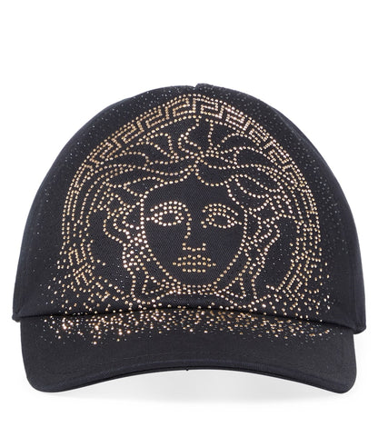 Medusa embellished cotton baseball cap