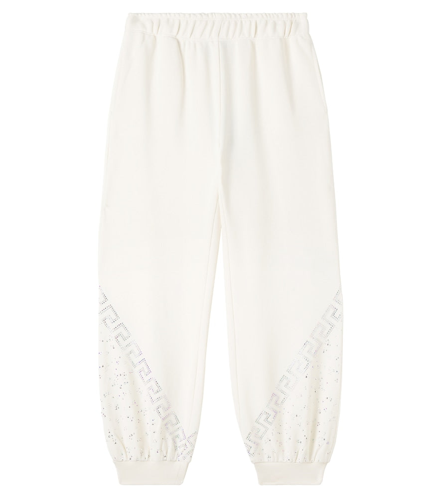 Greca cotton fleece sweatpants