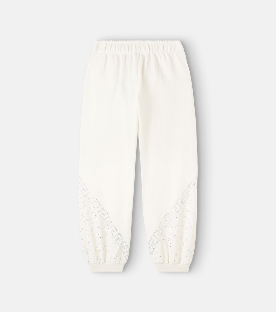Greca cotton fleece sweatpants