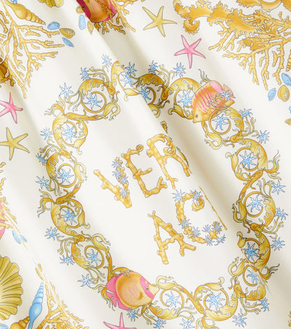 Underwater Barocco ruffled silk dress