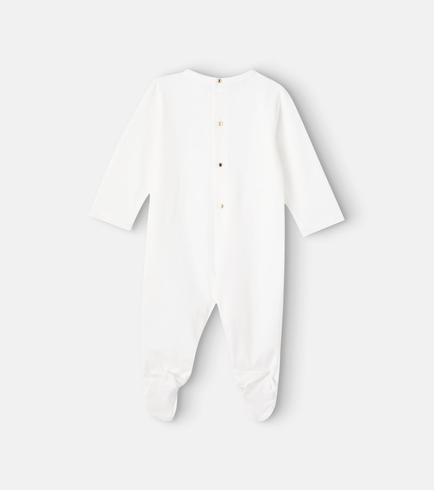 Baby logo cotton-blend jersey onesie