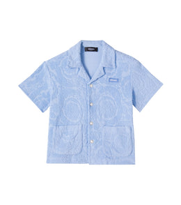 Cotton-blend terry shirt