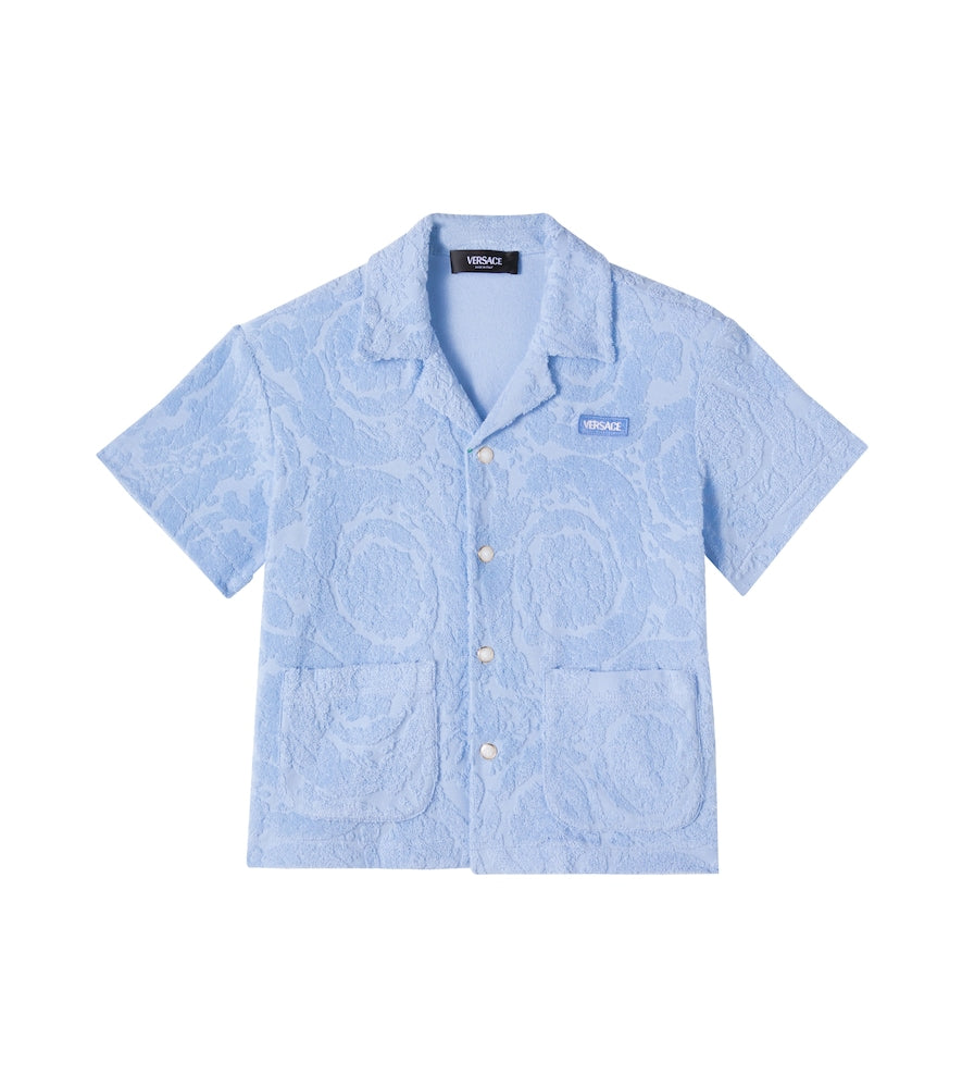 Cotton-blend terry shirt