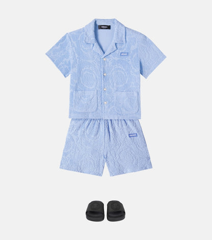 Cotton-blend terry shirt
