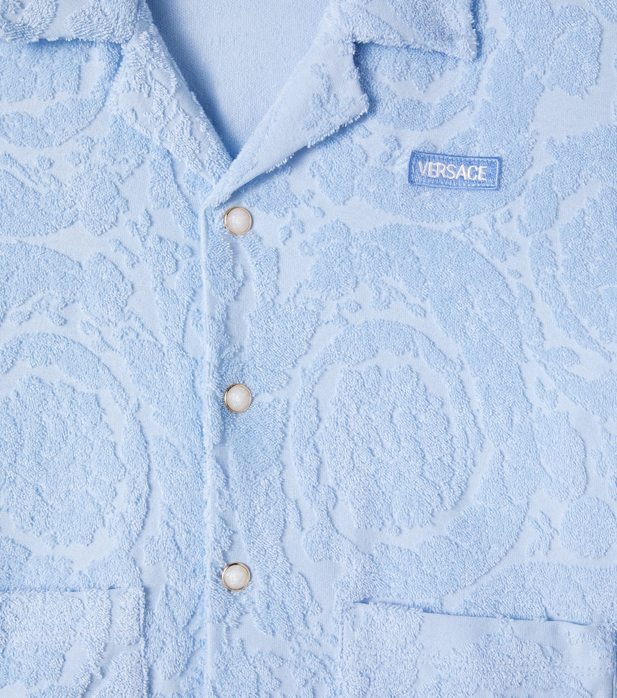 Cotton-blend terry shirt