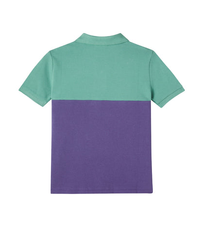 Striped cotton piqué polo shirt