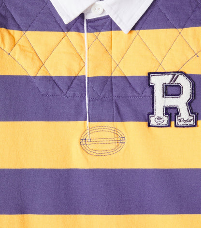 Striped cotton jersey polo shirt