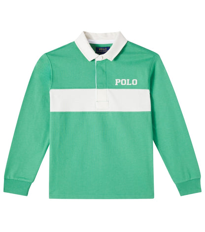 Patch-appliqué cotton polo sweater