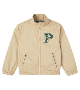 Patch-appliqué cotton twill jacket