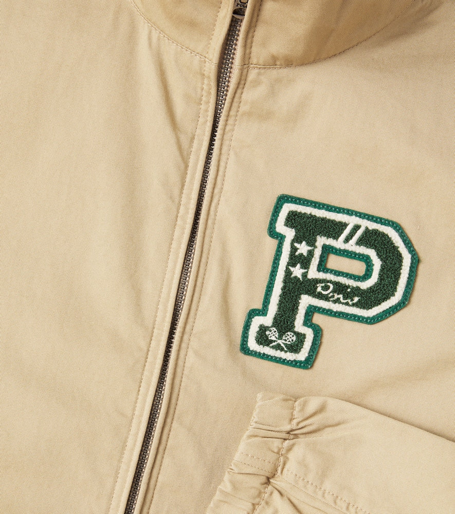 Patch-appliqué cotton twill jacket