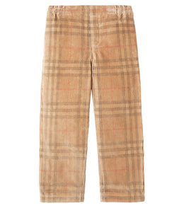 Burberry Check cotton corduroy pants