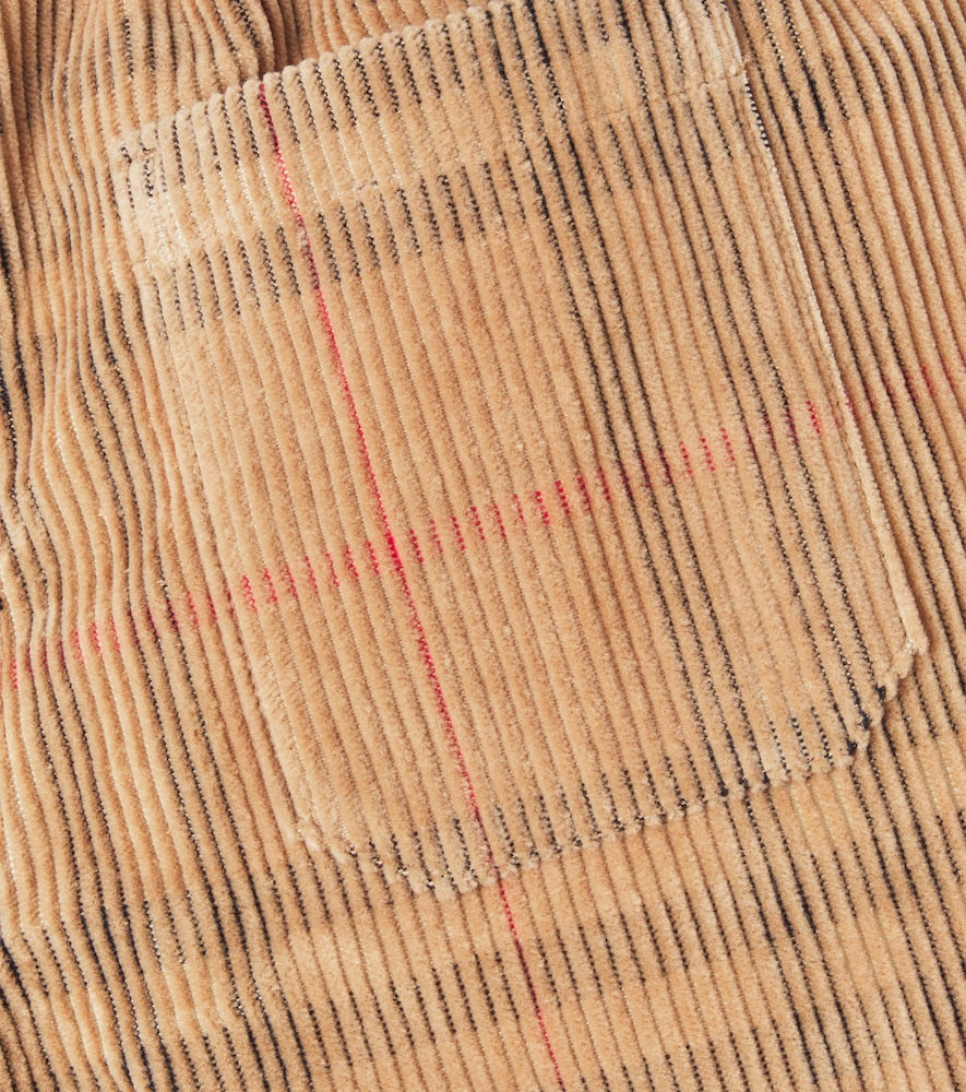Burberry Check cotton corduroy pants