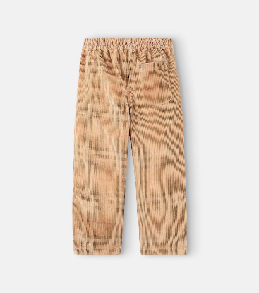Burberry Check cotton corduroy pants