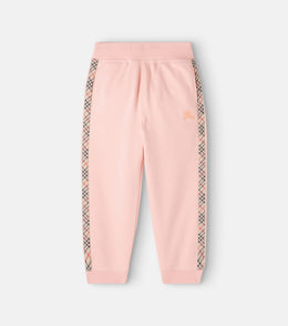 Embroidered cotton fleece sweatpants