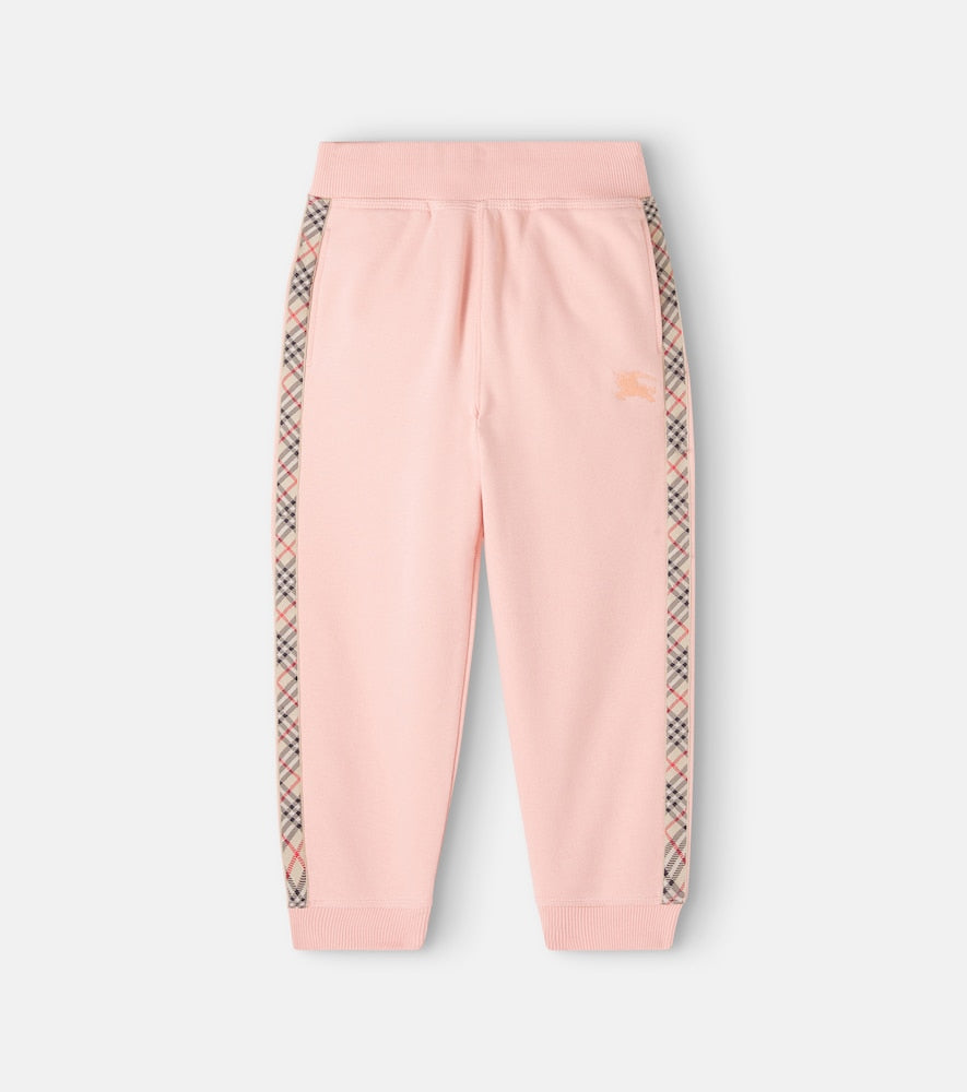 Embroidered cotton fleece sweatpants