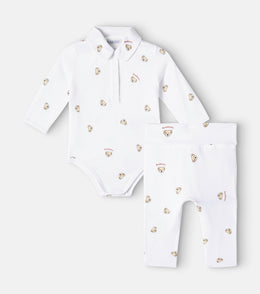 Baby logo bodysuit and leggings set