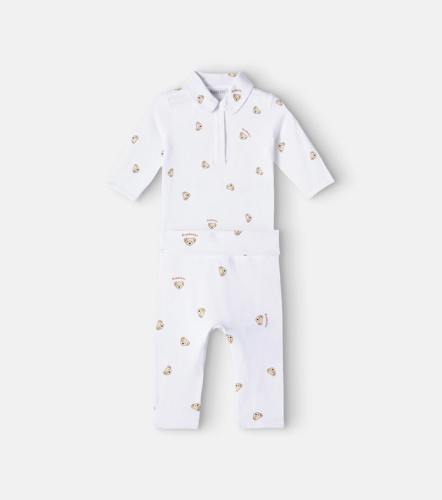 Baby logo bodysuit and leggings set