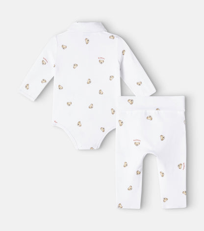 Baby logo bodysuit and leggings set