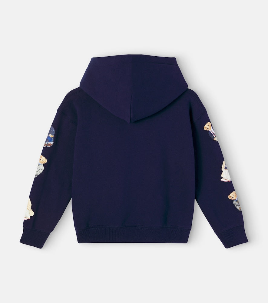 Polo Bear cotton-blend fleece hoodie