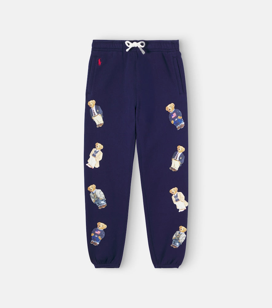 Printed cotton-blend sweatpants