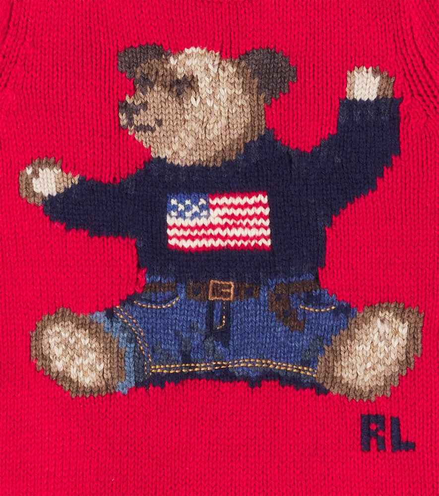 Baby Polo Bear knitted cotton-blend dress