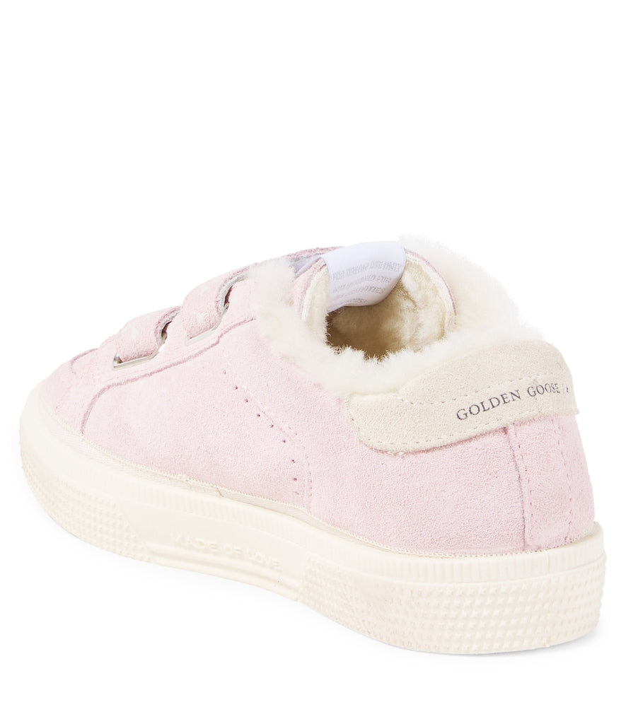 May School glitter suede sneakers