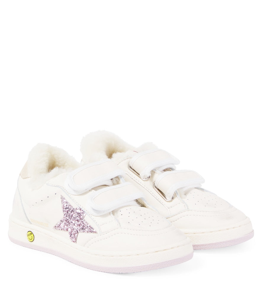 Ball Star glitter leather sneakers