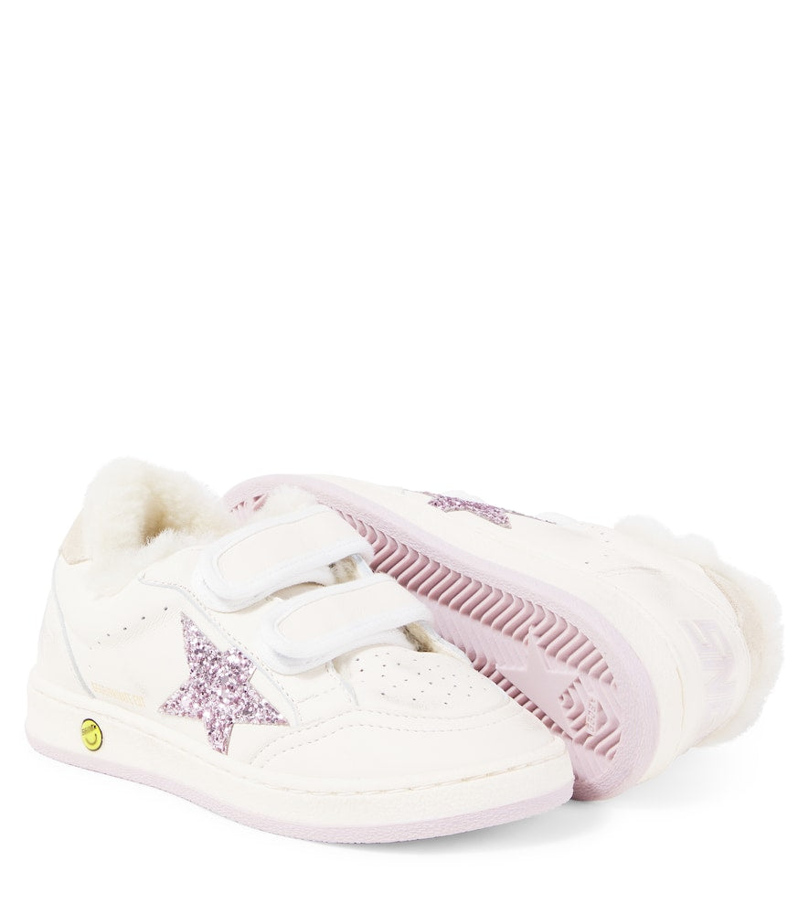 Ball Star glitter leather sneakers