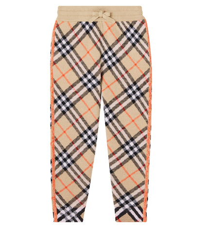Burberry Check wool sweatpants
