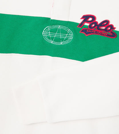 Colorblocked cotton-blend jersey hoodie