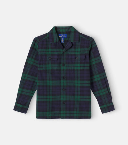 Plaid cotton overshirt