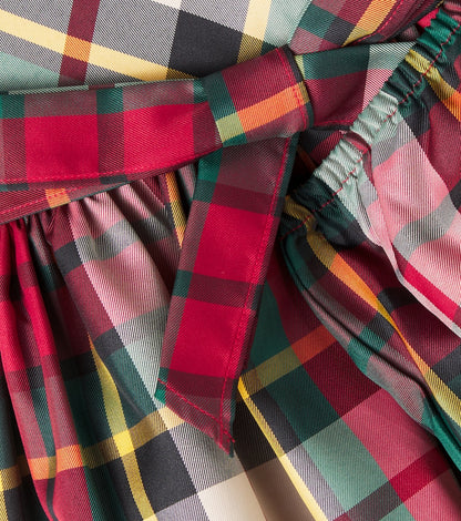 Plaid dress and bloomers set