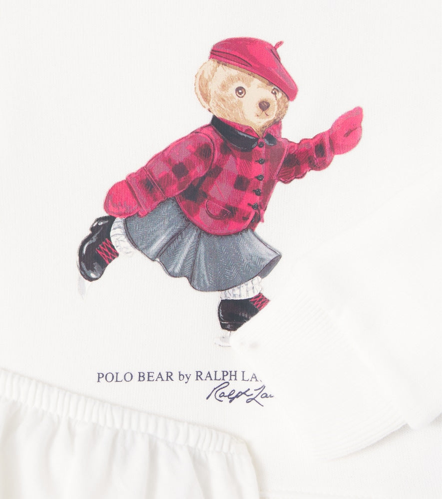 Baby cotton-blend dress and bloomers set