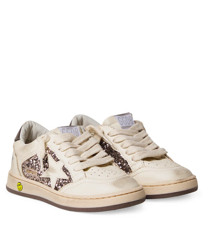 Ball Star glitter leather sneakers