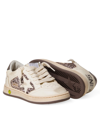 Ball Star glitter leather sneakers