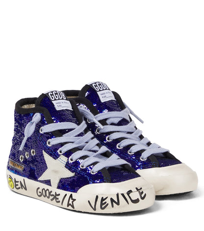 Francy Penstar sequined high-top sneakers