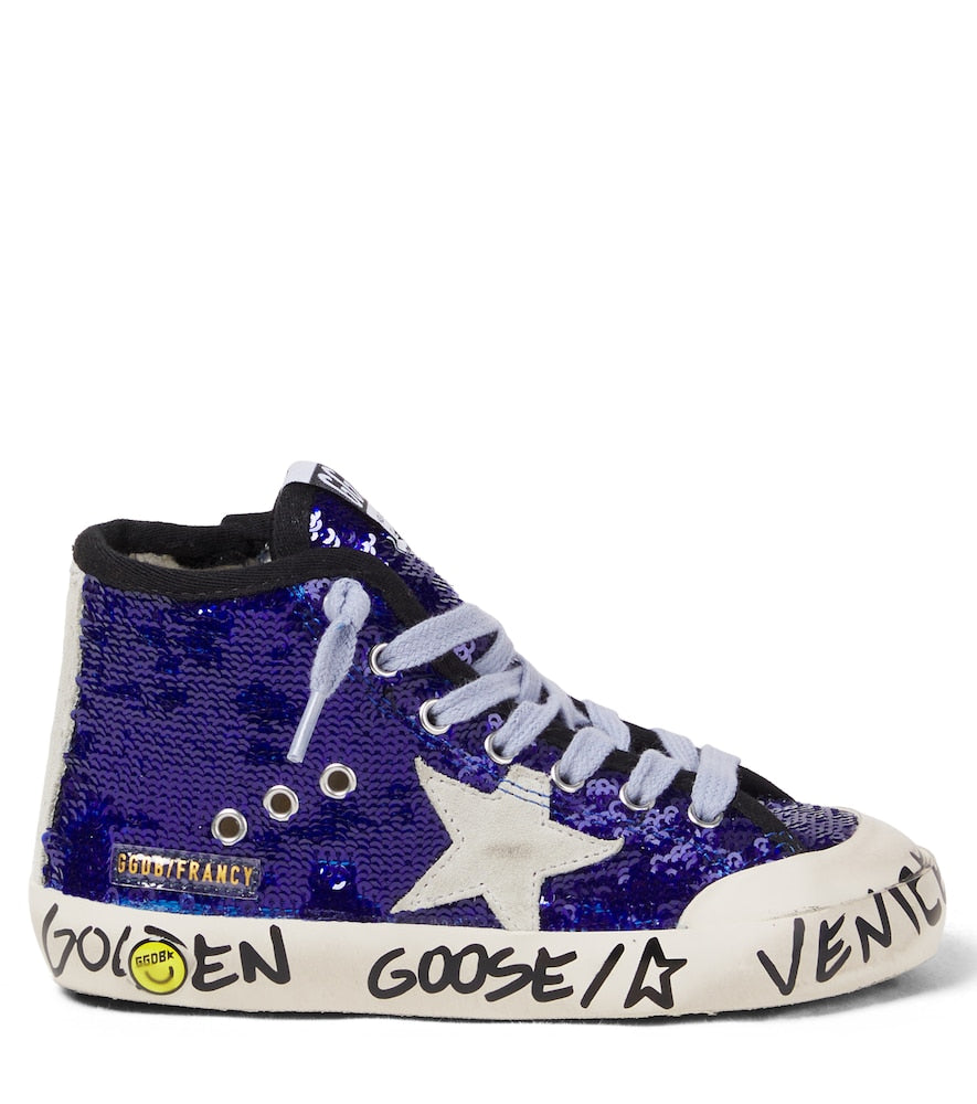 Francy Penstar sequined high-top sneakers