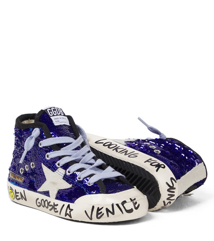 Francy Penstar sequined high-top sneakers